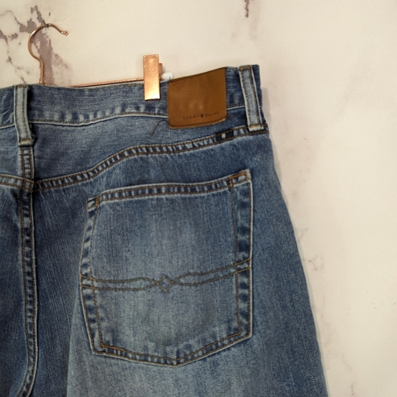 Lucky Brand Jeans Mens 40 X 31 181 Relax Straight Denim Stone Medium Wash - Picture 11 of 11